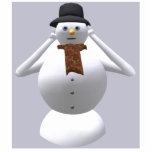 Hear No Evil Snowman Christmas Hanging Ornament photo sculptures