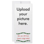 Hear Santa's sleigh bells? Christmas tees & gifts rack cards