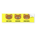Hear, See, Speak no evil bumper sticker bumper stickers