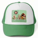 Hear, See, Speak No Evil Sock Monkeys Ice Cream Mesh Hat