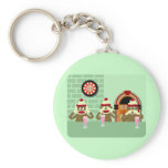 Hear, See, Speak No Evil Sock Monkeys Ice Cream Key Chains