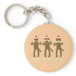 Hear, See, Speak No Evil Sock Monkeys keychains