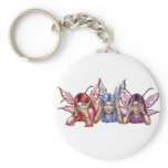 Hear, Speak, See No Evil Keychain
