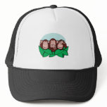 hear speak see no evil monkeys hats