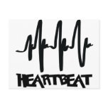 hearbeat ekg love beat postcards