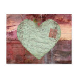 heart abstract art postcards