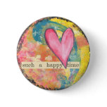 heart abstract pin button