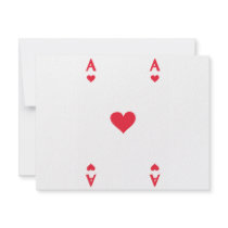 heart ace icon personalized invitation