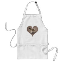Heart Akita Aprons