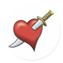 Heart and Dagger stickers