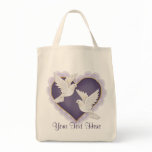 Heart and Doves - Purple bags