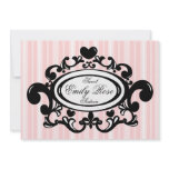 Heart and Fleur De Lys Shield invitations