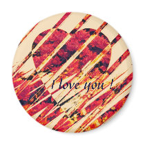 Heart and flowers Valentine's magnet