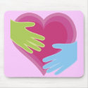 Heart and Hands mousepads