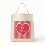 Heart and Stripes Valentine Tote Bag bags