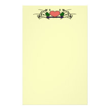 Heart and Swirls stationery