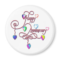 heart anniversary magnets