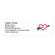 Heart arrow business card templates