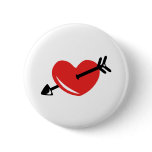 Heart arrow pins