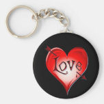 HEART ARROW LOVE by SHARON SHARPE Keychains