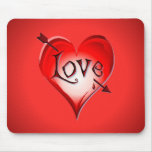 HEART ARROW LOVE by SHARON SHARPE Mouse Pad