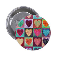 Heart Art Tiles Buttons
