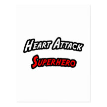 Heart Attack Superhero Post Cards