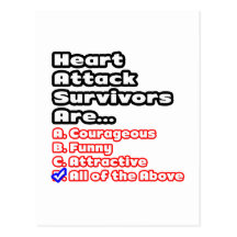 Heart Attack Survivor Quiz Post Cards