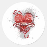 Heart Badminton Sticker