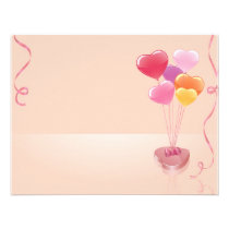 Heart balloons & chocolates invitations
