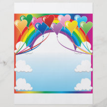 Heart Baloon Background Full Color Flyer