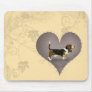 Heart Basset Hound Mouse Mats