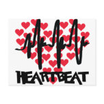 heart beat love hearts postcards