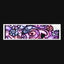 Heart Beats Singing, Stained Glass style bumper stickers