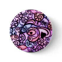 Heart Beats Singing, Stained Glass style Pins