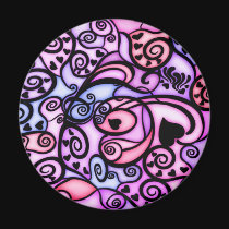 Heart Beats Singing, Stained Glass style magnets