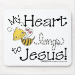 Heart Bee longs to Jesus Mouse Pads
