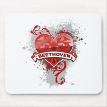 Heart Beethoven Mouse Pad