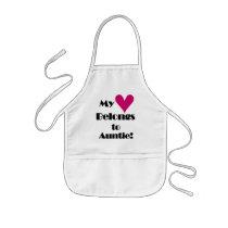 Heart Belongs to Auntie Tshirts and Gifts Aprons