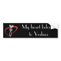 Heart Belongs To Yeshua Bumper Sticker