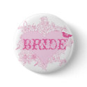Heart & Bird Bride Button