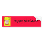 Heart Birthday Cake bumper stickers