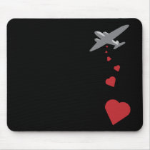Heart Bomber - Make Love Not War Mousepads