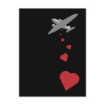 Heart Bomber - Make Love Not War Postcard