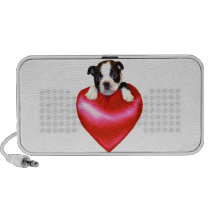 Heart Boston Terrier Doodle speaker