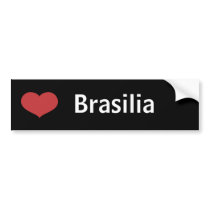 Heart Brasilia Bumper Sticker