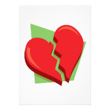 Heart Broken Personalised Invitation