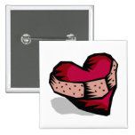 Heart (Broken) Pinback Buttons