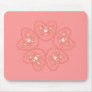 Heart Bumblebee Flower Mouse Pad