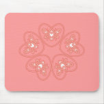 Heart Bumblebee Flower mousepads